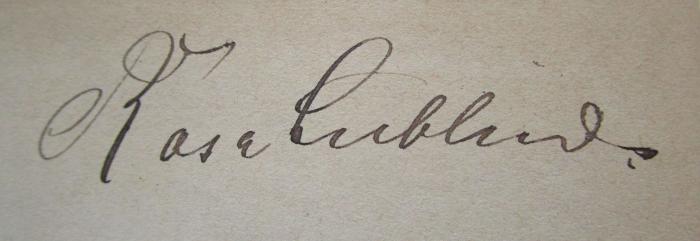 III 75330 4.Ex.: Little Lord Fauntleroy (1887);- (Krotoszyner, Rose), Von Hand: Autogramm, Name; 'Rosa Lubliner'. 
