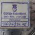 - (Städtische Volksbücherei (Berlin-Mitte)), Stempel: Berufsangabe/Titel/Branche, Name, Ortsangabe, Inventar-/ Zugangsnummer; 'Städtische Volksbücherei
Berlin-Mitte, Brüderstraße
Lessinghaus
[X XXX XX.XX]'.  (Prototyp)