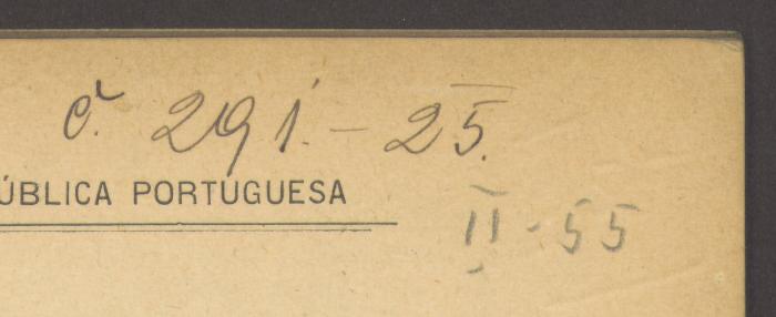 -, Von Hand: Inventar-/ Zugangsnummer; 'Č 291-25 II-55'
