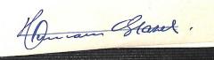 - (Starel[?], Hermann), Von Hand: Autogramm; 'Hermann Starel[?].'. 