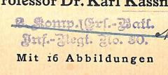 - (2. Ersatz-Bataillon. Infanterie-Regiment No. 30), Stempel: Name; '2. Komp. Ers.-Batl. / Inf.-Regt. No. 30.'. 