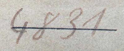 - (NSDAP-Gauarchiv Südhannover-Braunschweig), Von Hand: Nummer; '4831'. 