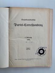 SH 3271-4 : Sozialdemokratische Partei=Correspondenz (1909)