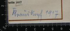 - (Krauskopf), Von Hand: Autogramm; 'Krauskopf 1917'. 