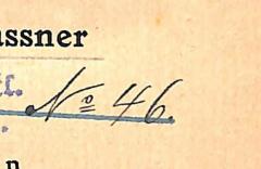 - (2. Ersatz-Bataillon. Infanterie-Regiment No. 30), Von Hand: Nummer; '[hs. ergänzt neben Stempel] No 46.'. 