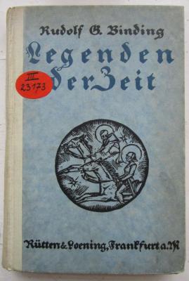 III 23173 1922: Legenden der Zeit (1922)