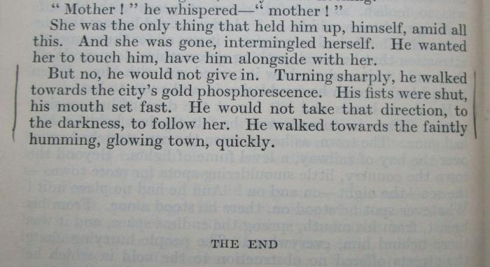 Cq 1404 1935: Sons and lovers (1935);- (unbekannt), Von Hand: Annotation. 