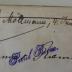 - (Riem, Johannes), Von Hand: Autogramm, Datum; 'Johannes Riem. 1885.'.  (Prototyp)