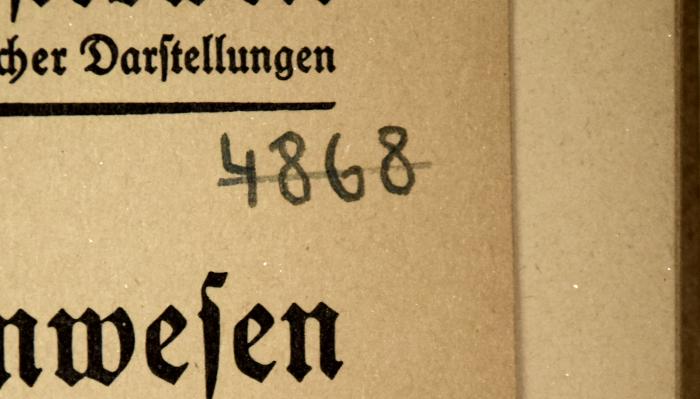 - (NSDAP-Gauarchiv Südhannover-Braunschweig), Von Hand: Nummer; '4868'. 