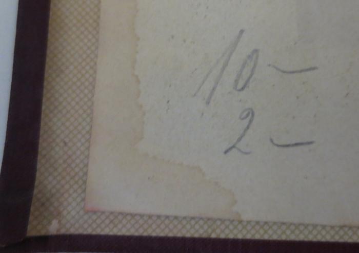 -, Von Hand: Preis; '10 -
2 -'