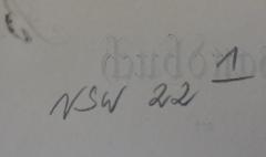 - (Ratsbibliothek (Berlin, Ost)), Von Hand: Signatur; 'NSW 22 / 1'. 