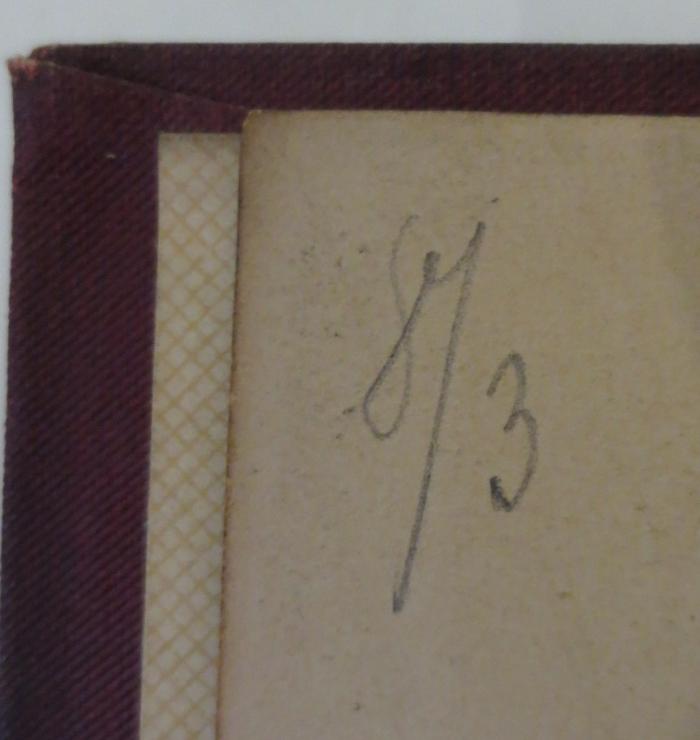 - (Ratsbibliothek (Berlin, Ost)), Von Hand: Nummer; '8/3'. 