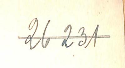 - (NSDAP-Gauarchiv Südhannover-Braunschweig), Von Hand: Nummer; '26231'. 