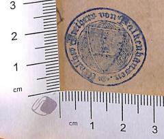 - ( von Falkenhausen, Walter Freiherr), Stempel: ; 'Walther Freiherr von Falkenhausen'.  (Prototyp)