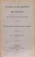DLIT8767 : &lt;&gt; boeck van den oorspronck (1882)