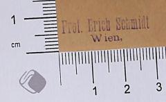 - (Schmidt, Erich), Stempel: Exlibris; 'Prof. Erich Schmidt Wien'.  (Prototyp)