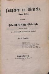 DLIT8783 : Läuschen un Riemels (1859)