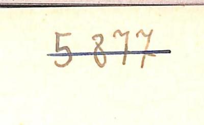 - (NSDAP-Gauarchiv Südhannover-Braunschweig), Von Hand: Nummer; '5877'. 