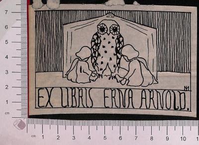 - (Arnold, Erna), Etikett: Exlibris; 'Erna Arnold'.  (Prototyp)
