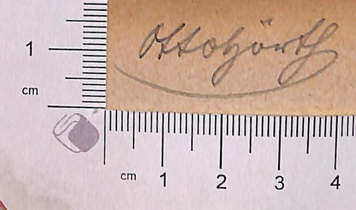 -, Von Hand: Autogramm; 'Otto Hörth [?]' (Prototyp)