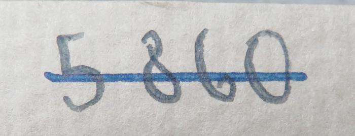 - (NSDAP-Gauarchiv Südhannover-Braunschweig), Von Hand: Nummer; '5860'. 