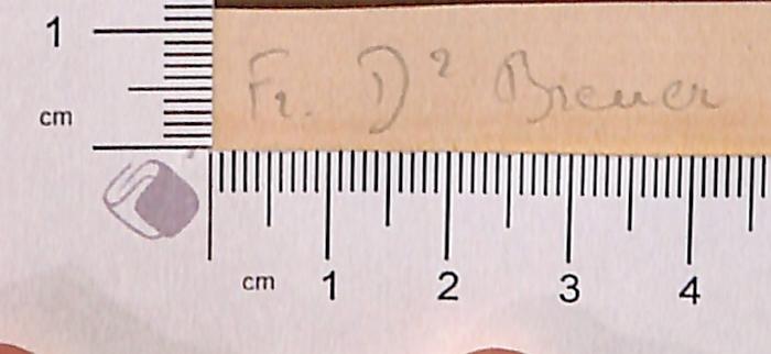 - (Breuer, D[?] Fr.), Von Hand: Notiz; 'Fr. D[r.] Breuer [?]'. 