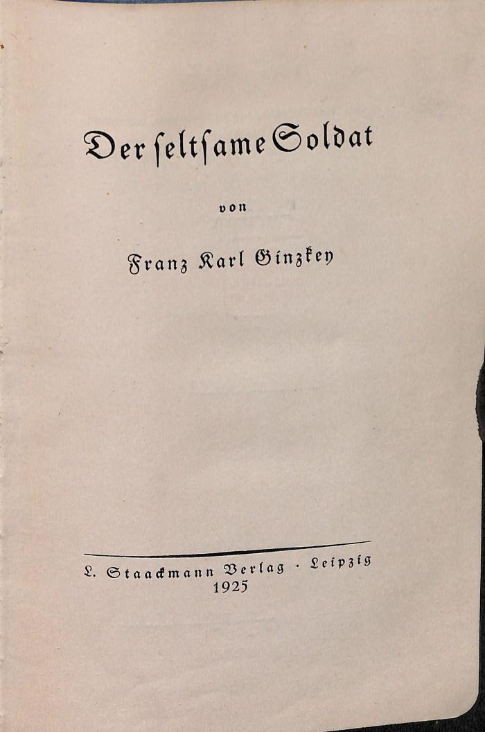 DLIT8971 : &lt;&gt; seltsame Soldat (1925)