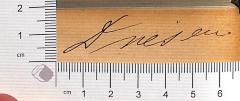 - (Dresen), Von Hand: Autogramm; 'Dresen'.  (Prototyp)