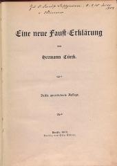 DLIT10362 : &lt;&gt; neue Faust-Erklärung (1902)