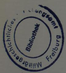 - (Militärgeschichtliches Forschungsamt Freiburg. Bibliothek), Stempel: Berufsangabe/Titel/Branche, Ortsangabe; 'Militärgeschichtliches Forschungsamt Freiburg Bibliothek '.  (Prototyp)