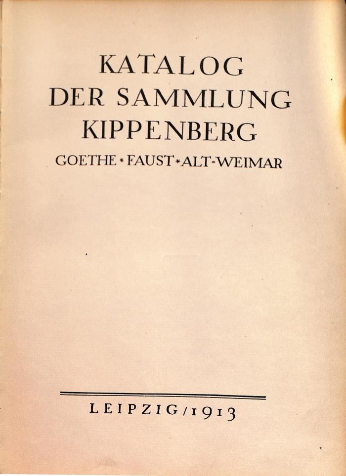 DLIT10497(4) : Katalog der Sammlung Kippenberg (1913)