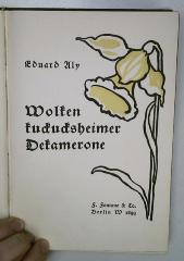 DLIT10499:1 : Wolkenkuckucksheimer Dekamerone (1899)