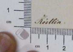 - (Köstlin, [?]), Von Hand: Autogramm; 'Köstlin'.  (Prototyp)