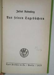 DLIT10504 : Aus seinen Tagebüchern (1919)