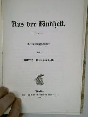 DLIT10503 : Aus der Kindheit (1907)