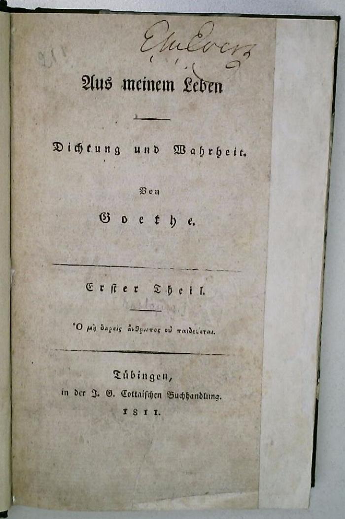 DLIT10508:1 : Aus meinem Leben (1811)
