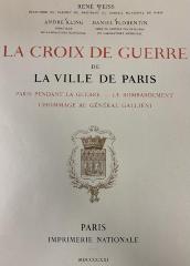 Q 00/1961 : La croix de guerre de la ville de Paris (1921)