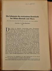 H vwl181 burc [Raum 9] : Die Schemata des stationären Kreislaufs bei Böhm-Bawerk und Marx (1932)
