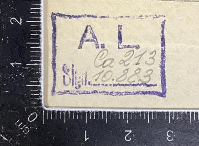 - (Laurin, Arne), Stempel: Name; 'A. L. Sign. ## ##'.  (Prototyp)