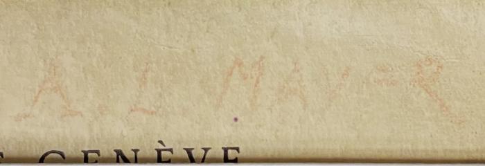 - (Mayer, August Liebmann), Von Hand: Autogramm; 'A. L. Mayer'.  (Prototyp)