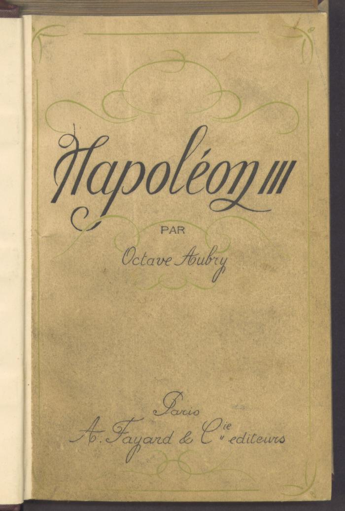 Gesch. 33756:F8 : Napoléon III. (1929)