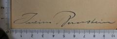 -, Von Hand: Autogramm; 'Julius Bernstein'