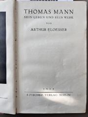 00/6863 : Thomas Mann : sein Leben und sein Werk (1925)