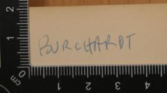 -, Von Hand: Autogramm; 'Burchardt'