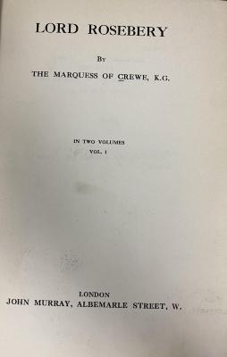 00/11640 : Lord Rosebery (1931)