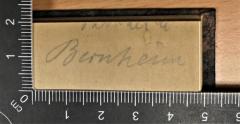 -, Von Hand: Autogramm; 'Bernheim'