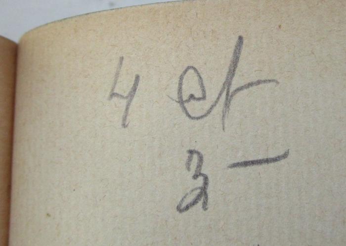 Cm 6091: Aus Franzensbad : sechs Episteln ([1913]);- (unbekannt), Von Hand: Nummer, Preis; '4 et
3 -'. 