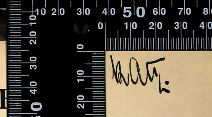 -, Von Hand: Notiz; 'katz'