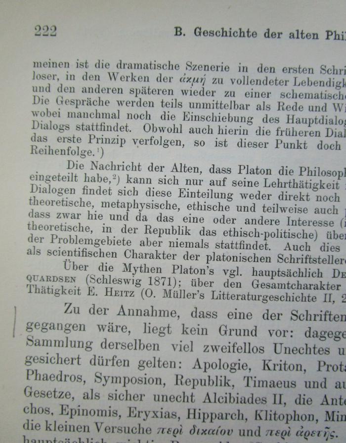 Ka 348: Geschichte der antiken Naturwissenschaft und Philosophie (1888);- (unbekannt), Von Hand: Annotation. 