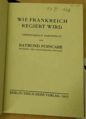  Wie in Frankreich regiert wird (1913)